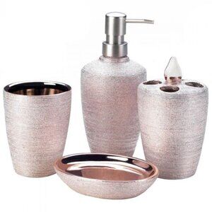 Rose Golden Shimmer Bath Accessories Set